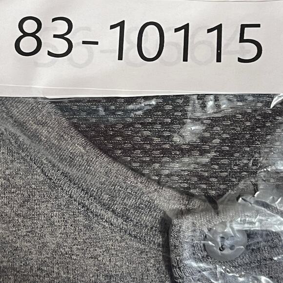 Lululemon Metal Vent Tech Shirt Mens Large Gray Henley Long Sleeve - Picture 11 of 11